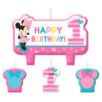 Disney Minnie's Fun To Be One Birthday Candle Set