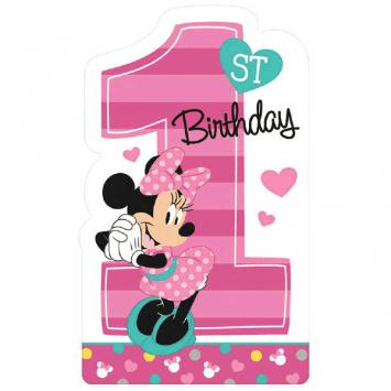 Disney Minnie's Fun To Be One Postcard Invitations (16 in a package)