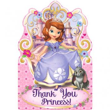 Disney Sofia The First Postcard Thank You Cards (16 in a package)